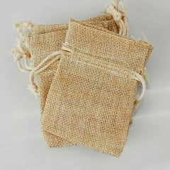 Faux Burlap Pouch Bags, 6-count