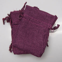 Faux Burlap Pouch Bags, 6-count