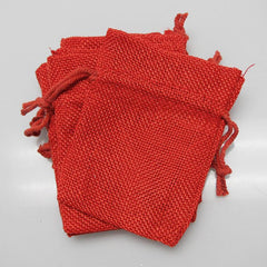Faux Burlap Pouch Bags, 6-count
