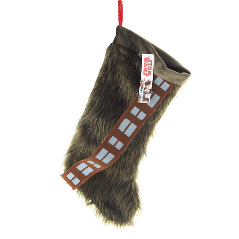 Star Wars Chewy Fur and Sash Plush Christmas Stocking, Brown, 16-Inch