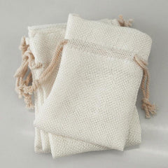 Faux Burlap Pouch Bags, 6-count